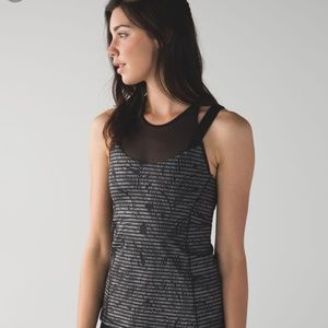 Nwot Lululemon Running in the city Black Racer Tank 2